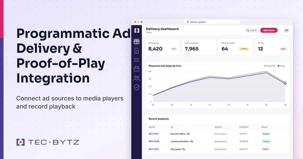 Digital Signage Proof-of-Play Integration | TecBytz